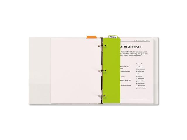 Avery - Snap-In Plastic Bookmark Dividers with White Labels, Set of 5 - Assorted Colors - image 10