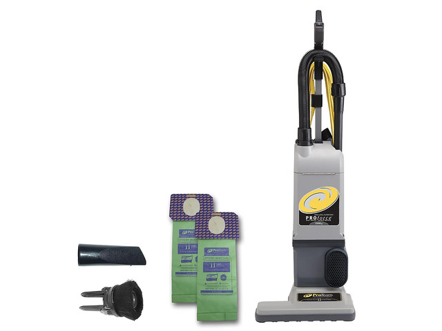 ProTeam ProForce 1500XP Bagged Upright Vacuum Cleaner with HEPA Media Filtration, Commercial Upright Vacuum with On-Board Tools, Corded
