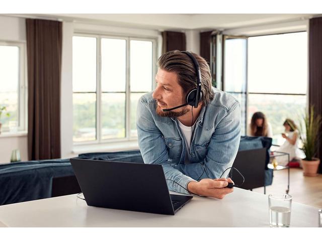 Sennheiser PC 8.2 USB On-Ear Headset With In-Line Volume Control - Secure Fit Headband - No Slippage - Passive Noise-Cancellation Adjustable...