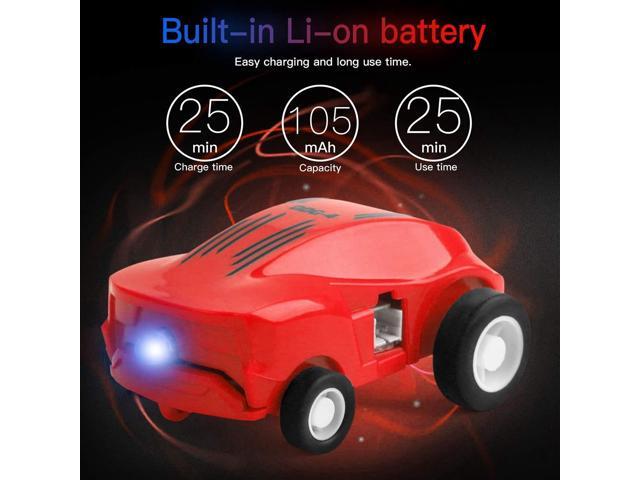 AICase Micro Racers Mini Rechargeable Stunt Cars -360 Degree Rotating Pocket Racer with LED Light Up Glow in The Dark Toy Car for Girls or Boys,...