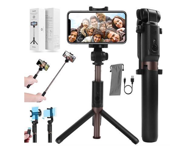 AICase Extendable Selfie Stick with Wireless Bluetooth Remote and Tripod Stand