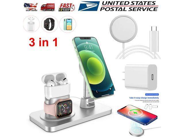 3 in 1 Charging Station Magnetic Safe Charger Stand Dock for for iPhone 12