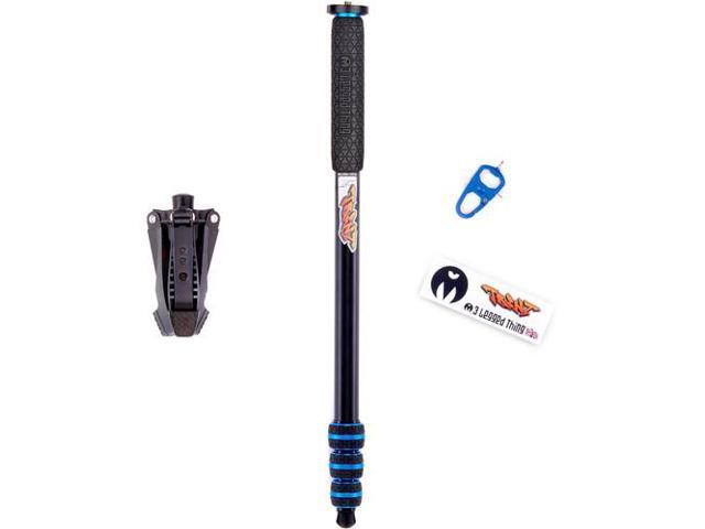 3 legged thing punks trent 2.0 monopod with docz2 foot spreader kit - lightweight magnesium alloy camera monopod with multiple uses for heavy...