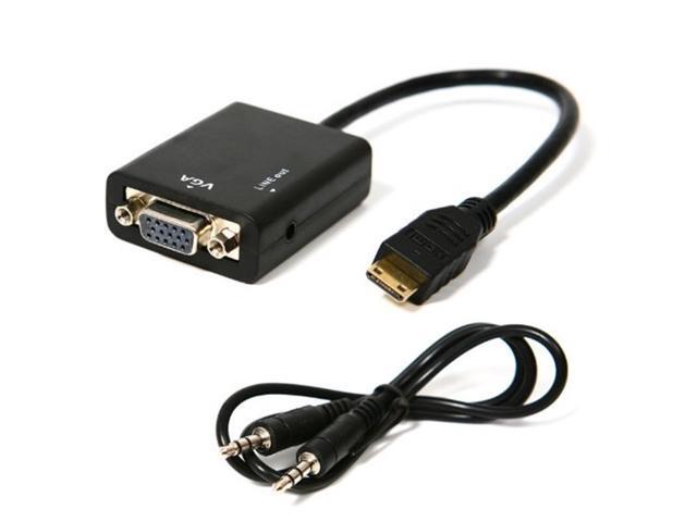 HDMI to VGA & Audio HD Video Cable Converter Adapter 1080P + 3.5mm Cable