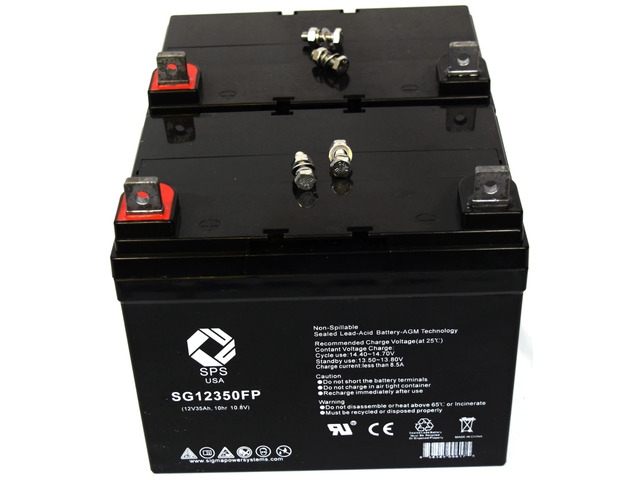 SPS Brand 12V 35Ah Replacement battery for Pride Mobility Jazzy Select GT (2 PACK)