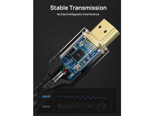 kirzi 8K@60Hz HDMI Cables 6ft, Ultra High Speed hdmi 2.1cable 4K@120Hz 48Gbps HD HDMI to HDMI Cord, Support Dynamic HDR, eARC, Dolby Atmos,...