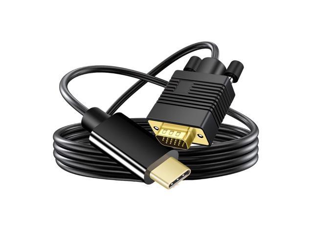 KirziUSB C to VGA Cable 6ft, USB Type-C to VGA Cable [Thunderbolt 3/4 Compatible] Compati well with iPhone 15 Pro/Max, MacBook Pro/Air 2023, iPad...