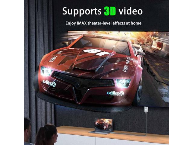 4K DP to HDMI Cable 30ft Uni-Directional cable adapter, support 4K@30Hz, 2K@60Hz, 1080P Full HD Compatible with Dell Monitor, Projector 3ft