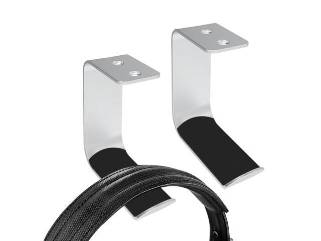 Geekria Under-Desk Headphone Stand Mount Holder / Headsets Hanger / Gaming Headset Headphone Hook / Universal Stand for All Headphones Size (2pcs C...
