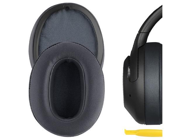 Geekria QuickFit Protein Leather Replacement Ear Pads for Sony WH-XB900N Headphones Earpads, Headset Ear Cushion Repair Parts (Grey)