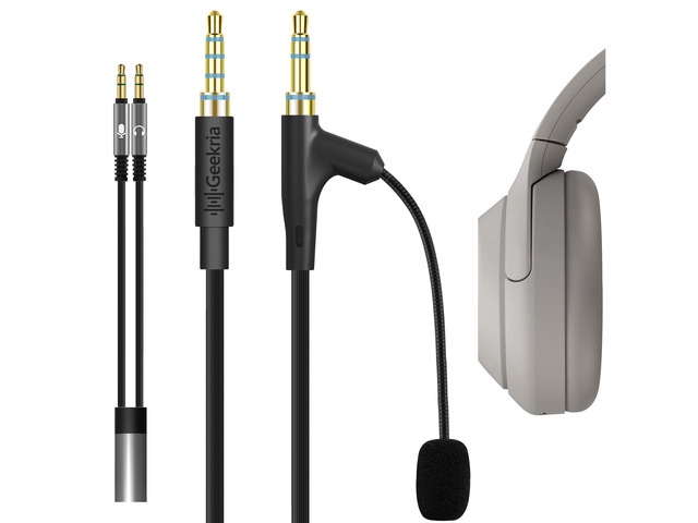 Geekria QuickFit Boom Mic Headphones Cable for Gaming & Meeting, Compatible with Sony WH-1000XM5 1000XM4 1000XM3 XB910N XB900N CH710N, 3.5mm Jack...