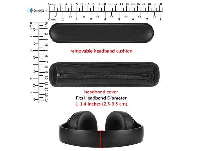 Geekria Hook and Loop Headband Cover + Headband Pad Set / Headband Protector with Zipper / DIY Installation No Tool Needed, Compatible with Bose...