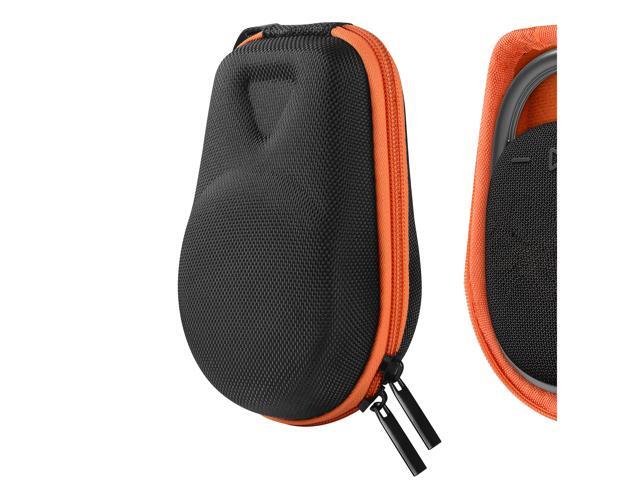 Geekria Shield Speaker Case Compatible with JBL Clip 4 Portable Speaker Case, Replacement Hard Shell Travel Carrying Bag with Cable Storage (Black)