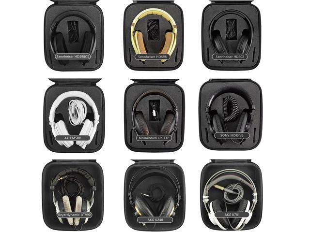 Geekria Shield Case for Large-Sized Over-Ear Headphones Compatible with Sennheiser HD660s 2 HD599 Replacement Protective Hard Shell Travel Carrying Bag with Cable Storage (Dark Grey) - image 6