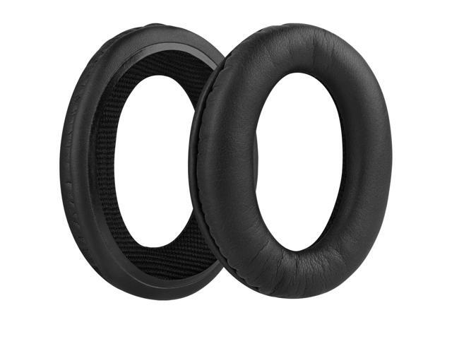 Geekria QuickFit Protein Leather Replacement Ear Pads for SONY MDR-NC60 Headphones Earpads, Headset Ear Cushion Repair Parts (Black)