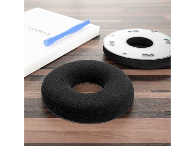 Geekria Comfort Velour Replacement Ear Pads for AKG K121, K121S, K141 MK II, K142 HD Headphones Earpads, Headset Ear Cushion Repair Parts (Black)