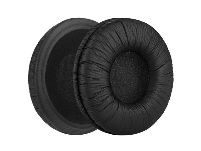 Geekria QuickFit Protein Leather Replacement Ear Pads for Sony MDR-V55 V500DJ Headphones Earpads, Headset Ear Cushion Repair Parts (Black)