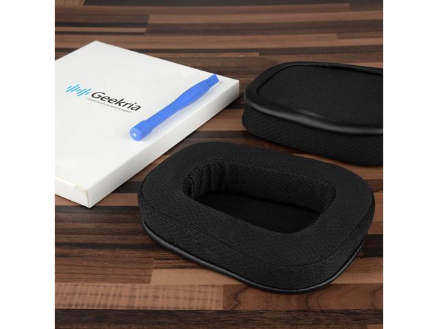 Geekria QuickFit Mesh Fabric Replacement Ear Pads for Logitech G533, G633, G635, G933, G935 Headphones Ear Cushions, Headset Earpads, Ear Cups...