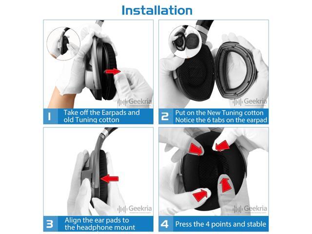 Geekria Comfort Replacement Ear Pads for Sennheiser HD700 Headphones Ear Cushions Headset Earpads Ear Cups Cover Repair Parts (Black) - image 6