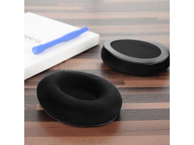Geekria Comfort Velour Replacement Ear Pads for Sennheiser Momentum On-Ear Headphones Earpads, Headset Ear Cushion Repair Parts (Black)