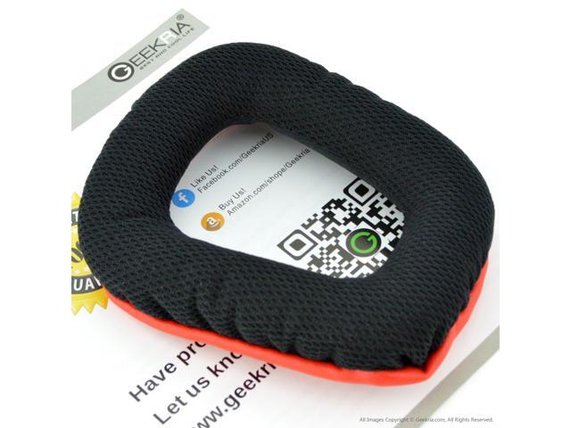 Geekria Comfort Replacement Ear Pads for Logitech G35 G430 G432 G332 G930 F450 Headphones Ear Cushions Repair Parts with Video Guide (Black Red) - image 5