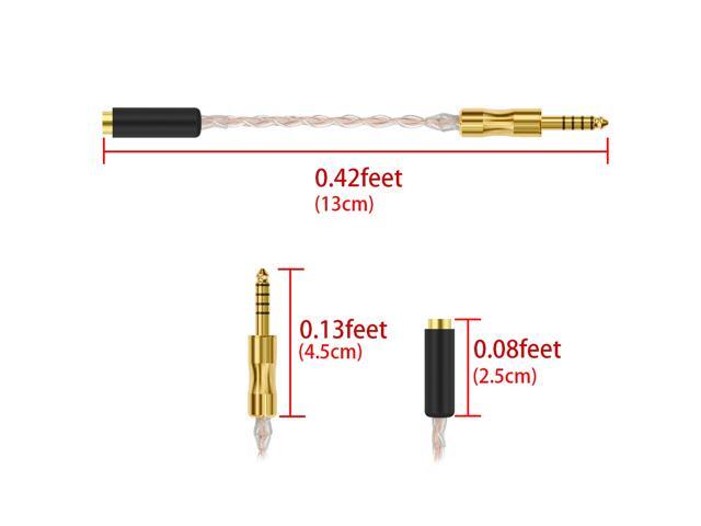 Geekria Apollo 4N OCC and Single-Crystal Silver Upgrade Cable/ 4.4MM Balanced Male to 3.5MM Balanced Female Adapter Cord / 4 Cores Conversion Audio...