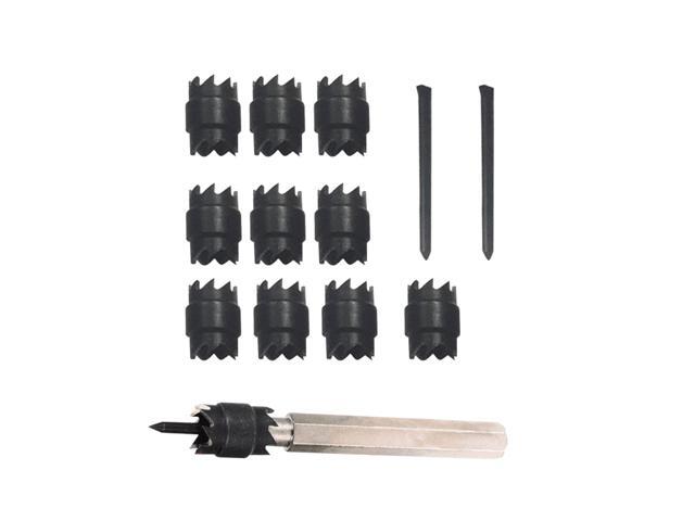 13 in 1 Stainless Steel Drill Bits Tapper Carbide High Speed Steel Opener (Black)