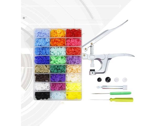 Professional Fastener Snap Pliers & 360pcs T5 Snap Poppers Plastic Buttons Kit