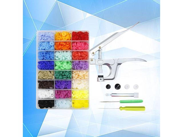 Professional Fastener Snap Pliers & 360pcs T5 Snap Poppers Plastic Buttons Kit