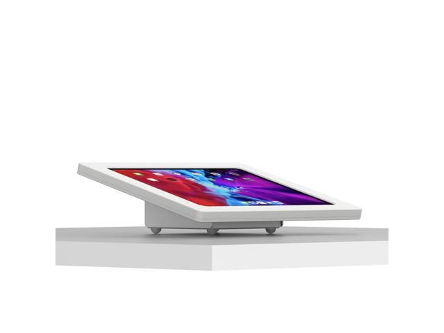 VidaMount White Exposed Rear Camera Enclosure and Fixed Tilted 15° Desk / Surface Mount [Bundle] compatible with iPad Pro 12.9' (4th & 5th Gen)