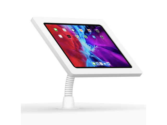 VidaMount White Exposed Rear Camera Enclosure and Flexible Desk/Wall Surface Mount [Bundle] compatible with iPad Pro 12.9' (4th Gen)