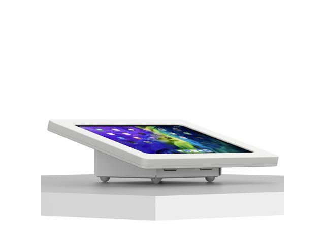 VidaMount White Exposed Rear Camera Enclosure and Fixed Tilted 15° Desk / Surface Mount [Bundle] compatible with iPad Pro 11' (1st/2nd/3rd Gen) &...