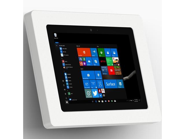 VidaMount White Enclosure and Fixed Tilted 15° Wall Mount [Bundle] compatible with Surface Go, Go 2 & Go 3