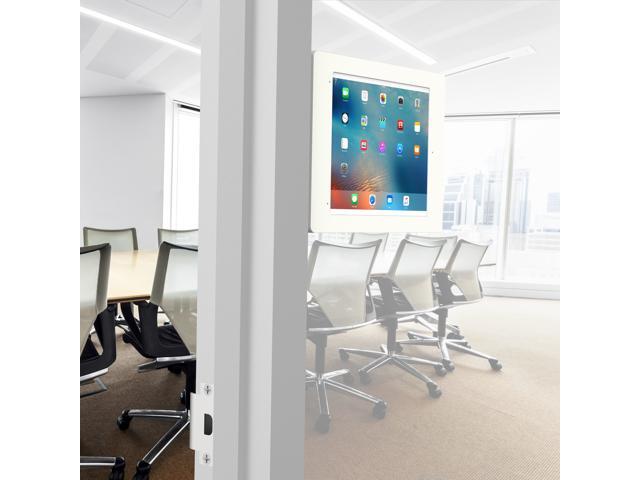 VidaMount White Home Button Covered Enclosure and Tilting Removable Glass Mount [Bundle] compatible with iPad Pro 12.9' (1st/2nd Gen)