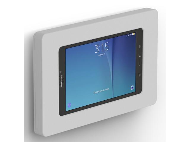 VidaMount Light Grey Enclosure and Fixed VESA Slim Wall Mount [Bundle] compatible with Samsung Galaxy Tab E 8.0