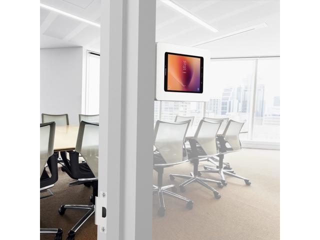 VidaMount White Enclosure and Tilting Removable Glass Mount [Bundle] compatible with Samsung Galaxy Tab A 8.0 (2017)