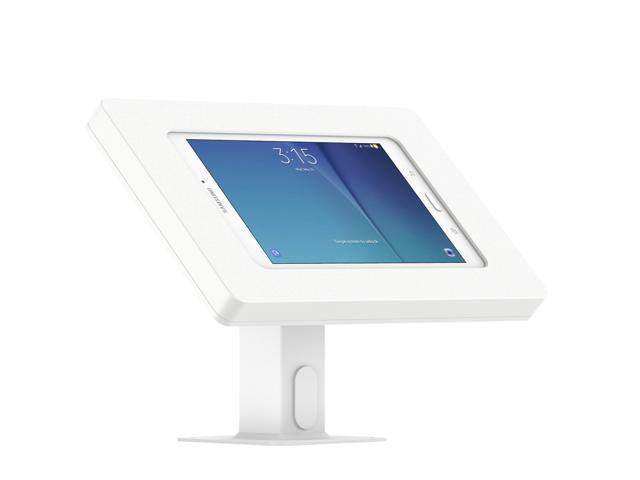 VidaMount White Enclosure and Rotating & Tilting Desk/Table Mount [Bundle] compatible with Samsung Galaxy Tab E 8.0