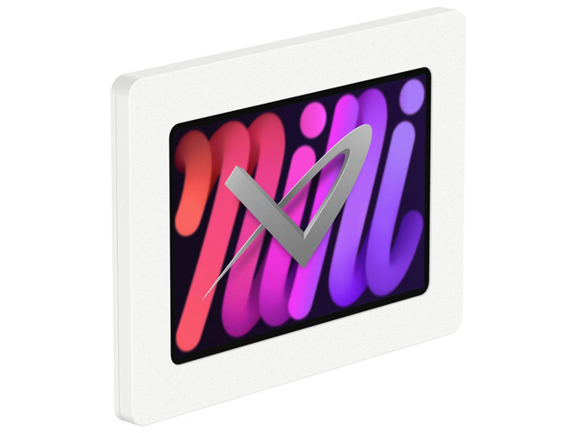 VidaMount White Exposed Rear Camera VESA Enclosure compatible with iPad Mini (6th Gen)