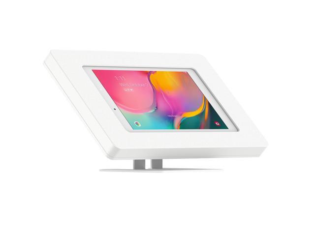 VidaMount White Enclosure and Adjustable Tilt and Swivel Desk / Table Mount [Bundle] compatible with Samsung Galaxy Tab A 8.0 (2019)