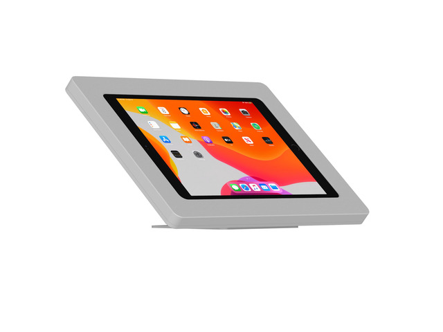 VidaMount Light Grey Enclosure and Adjustable Tilt and Swivel Desk / Table Mount [Bundle] compatible with iPad 10.2' (7th, 8th & 9th Gen)