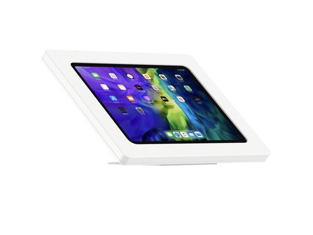 VidaMount White Exposed Rear Camera Enclosure and Adjustable Tilt and Swivel Desk / Table Mount [Bundle] compatible with iPad Pro 11'...