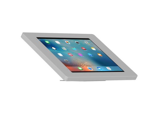 VidaMount Light Grey Covered Home Button Enclosure and Adjustable Tilt and Swivel Desk / Table Mount [Bundle] compatible with iPad Pro 12.9'...
