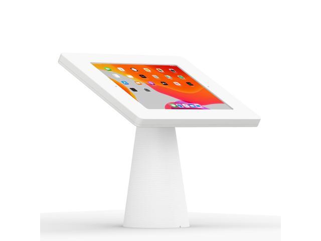 VidaMount White Covered Home Button Enclosure and Fixed Surface Lite Desk / Table Mount [Bundle] compatible with iPad 10.2' (7th, 8th & 9th Gen)