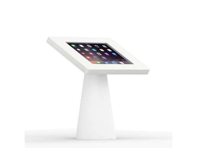 VidaMount White Covered Home Button Enclosure and Fixed Surface Lite Desk / Table Mount [Bundle] compatible with iPad Mini 4 & 5