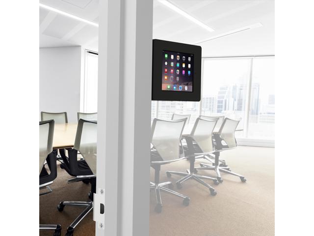 VidaMount Black Home Button Covered Enclosure and Tilting Removable Glass Mount [Bundle] compatible with iPad Mini 1/2/3