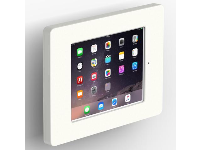 VidaMount White Home Button Covered Enclosure and Tilting VESA Slim Wall Mount [Bundle] compatible with iPad Mini 4 & 5