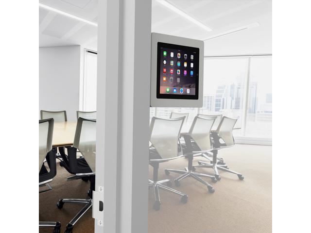 VidaMount Light Grey Enclosure and Fixed Permanent Glass Mount [Bundle] compatible with iPad 2/3/4