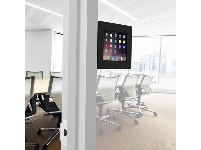 VidaMount Black Home Button Covered Enclosure and Fixed Permanent Glass Mount [Bundle] compatible with iPad 2/3/4