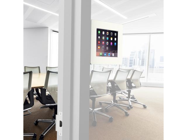 VidaMount White Home Button Covered Enclosure and Fixed Permanent Glass Mount [Bundle] compatible with iPad 2/3/4