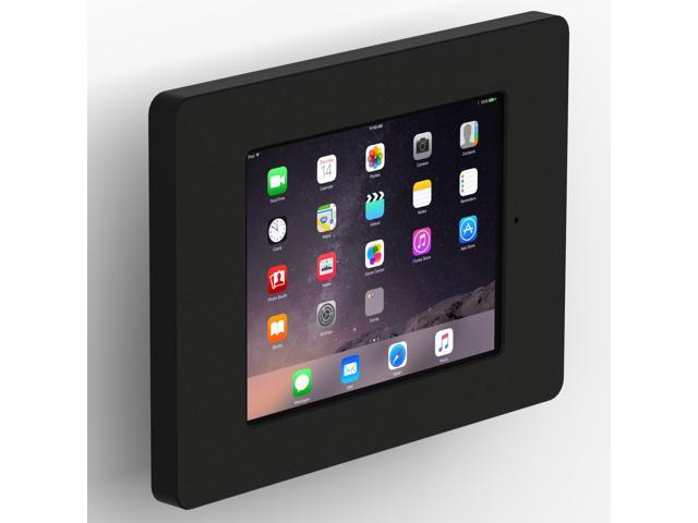 VidaMount Black Home Button Covered Enclosure and Tilting VESA Slim Wall Mount [Bundle] compatible with iPad Mini 4 & 5